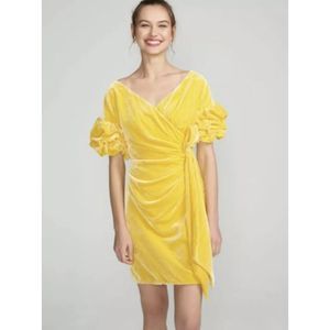 Free People x Fame and Partners Caroline Velvet Wrap Mini Dress Size 0